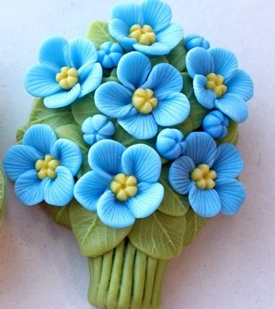 Букет незабудок силиконовая форма 3D