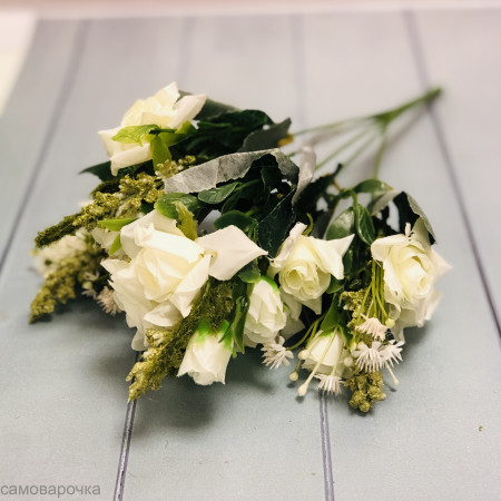 Розы букетные искусственные белые Розы букетные искусственные белые