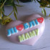 Люблю маму - надпись на сердце, форма для мыла пластиковая - Для мыла и шоколада