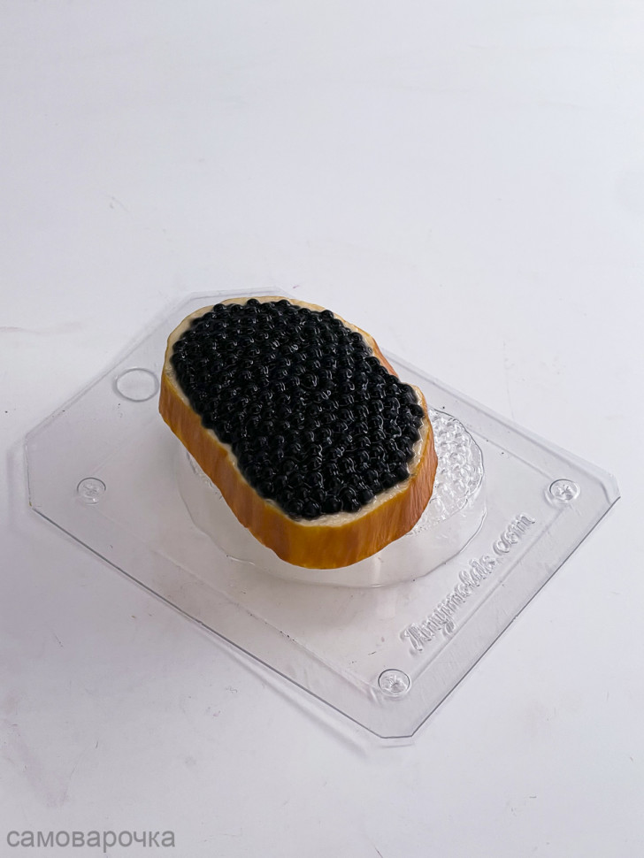 Бутерброд с икрой форма пластиковая для мыла  - 