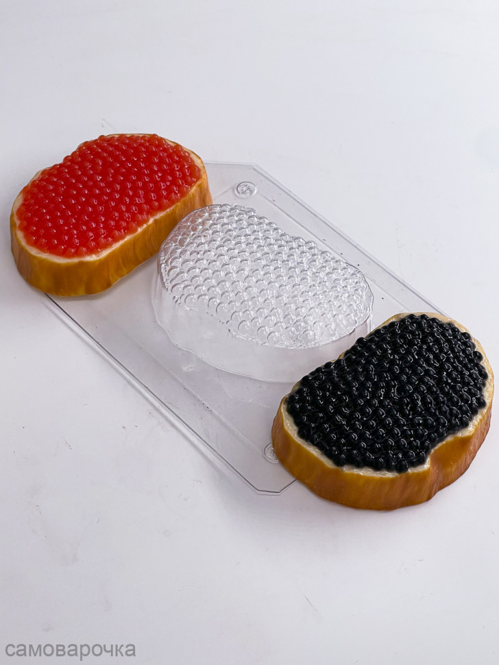 Бутерброд с икрой форма пластиковая для мыла  - 