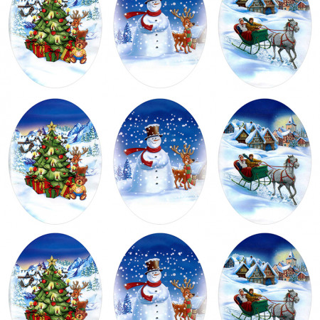 Новогодняя сказка водорастворимая бумага с картинкой подборка №49