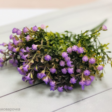 Долгоцветка фиолетовая зелень искусственная