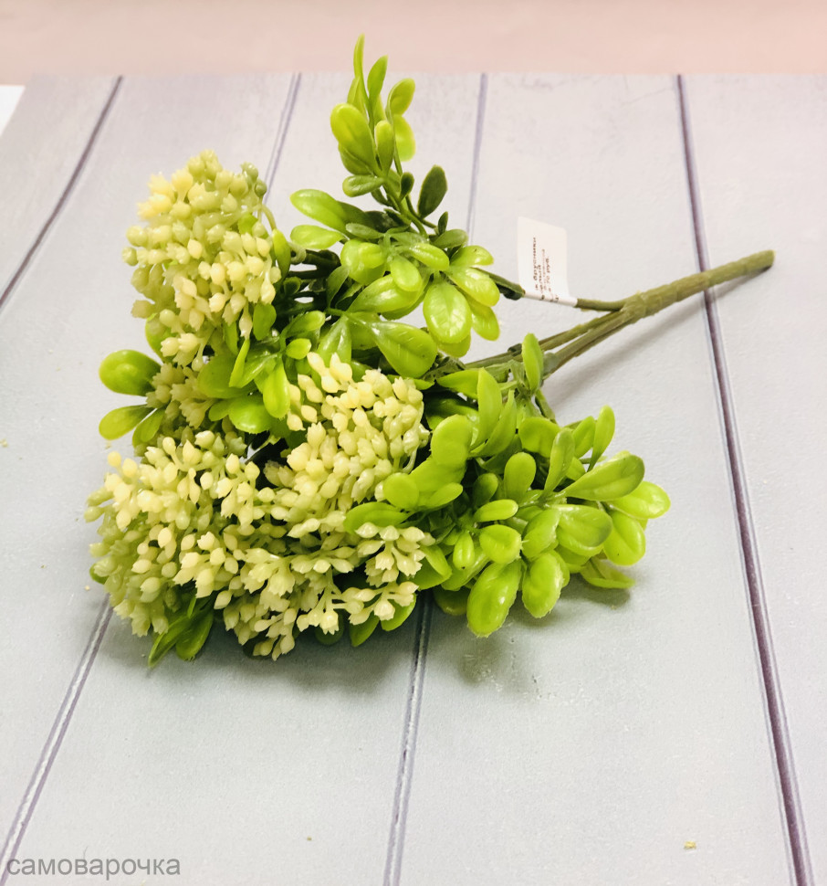 Букетик брусники белый искусственный - 