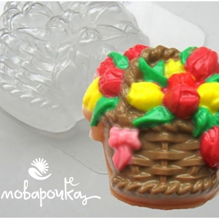 Корзина тюльпанов форма для мыла пластиковая