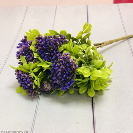 Букетик брусники фиолетовый искусственный Букетик брусники фиолетовый искусственный