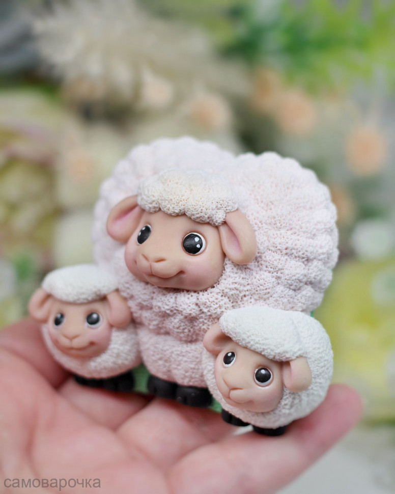 Три Овечки форма силиконовая 2D - 