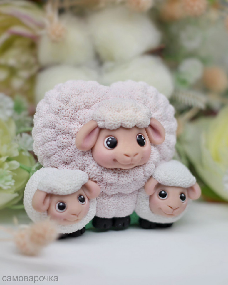 Три Овечки форма силиконовая 2D - 