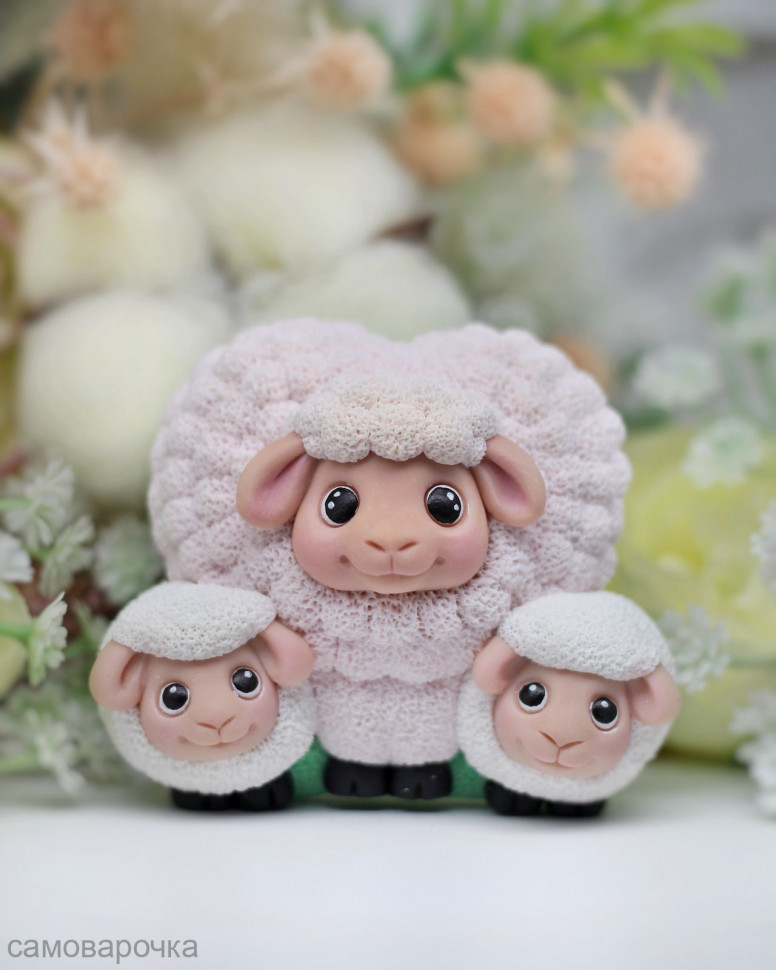 Три Овечки форма силиконовая 2D - 