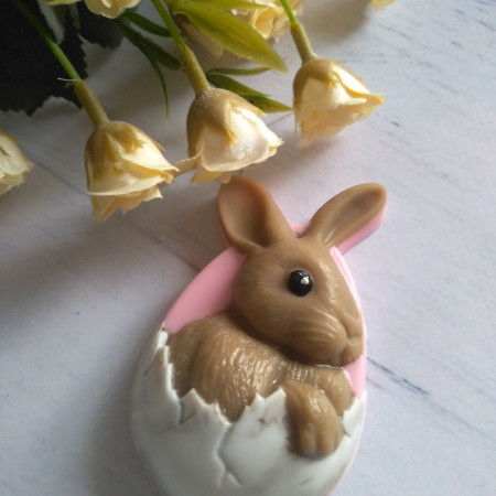 Кролик пасхальный форма для мыла пластиковая