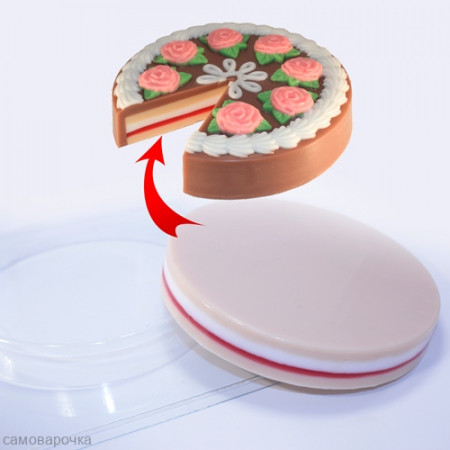 МегаКруг D172мм (заготовка под начинку), форма для мыла пластиковая