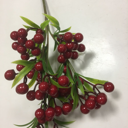 Веточка калины красной Зелень букетная искусственная