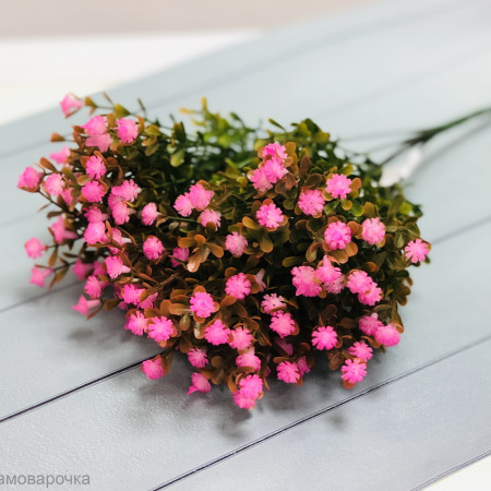 Долгоцветка розовая зелень искусственная