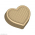 Вязаное сердце  форма пластиковая - Для мыла и шоколада