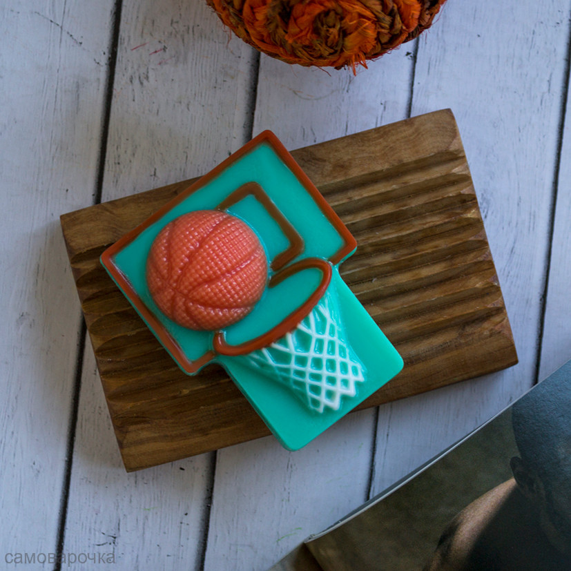 Баскетбол, форма для мыла пластиковая - Для мыла и шоколада Баскетбол, форма для мыла пластиковая - Для мыла и шоколада