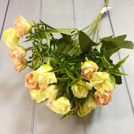 Розы искусственные цвет чайная роза