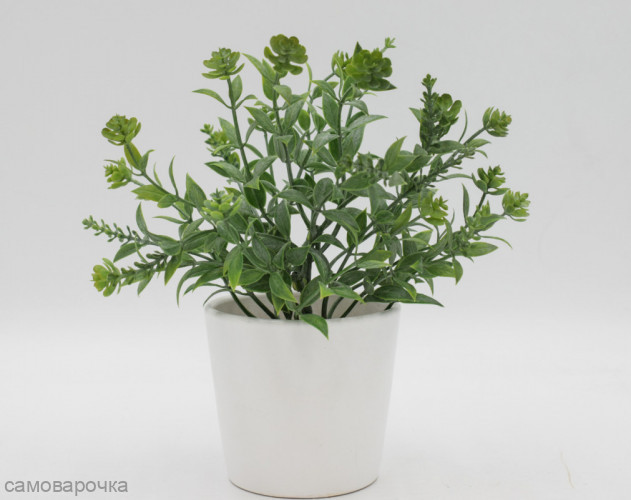 Самшит с цветочками "Брелис" зелень искусственная - Самшит с цветочками "Брелис" зелень искусственная -