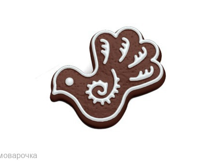 Пряник Птичка, форма для мыла пластиковая
