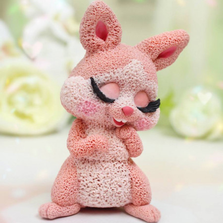 Зайка кокетка Силиконовая форма 3D Зайка кокетка Силиконовая форма 3D