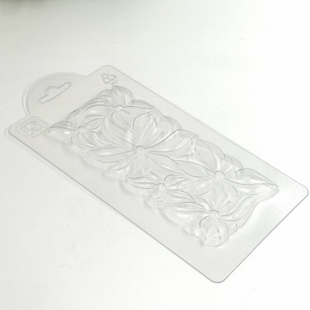 Плитка шоколада Цветы форма пластиковая Плитка шоколада Цветы форма пластиковая