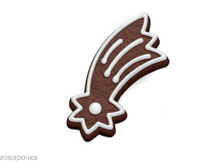 Пряник Рождественская звезда, форма для мыла пластиковая