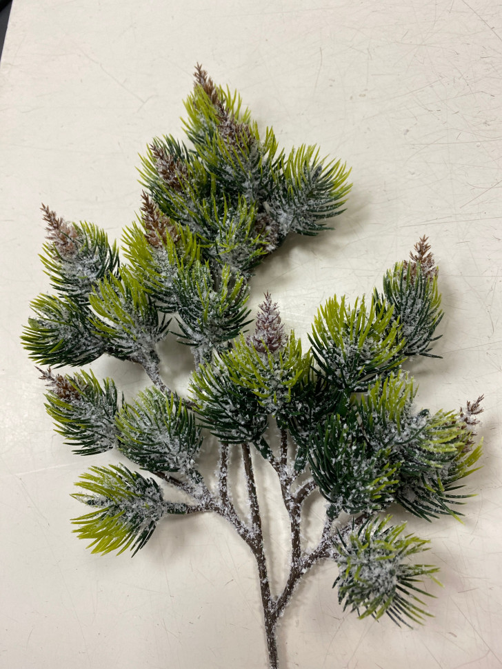 Хвоя заснеженная зелень искусственная -  Хвоя заснеженная зелень искусственная -