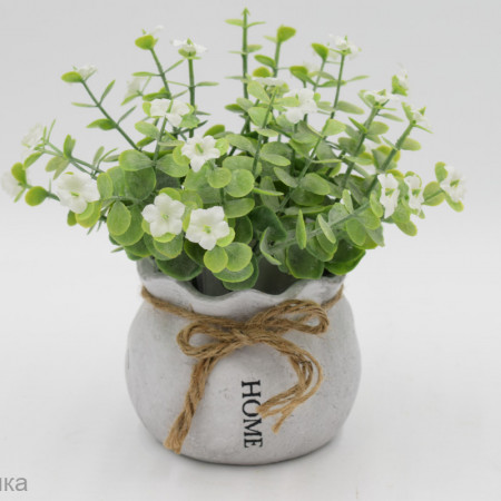 Кустик самшит с цветком Сонет 6 шт. зелень искусственная Кустик самшит с цветком Сонет 6 шт. зелень искусственная