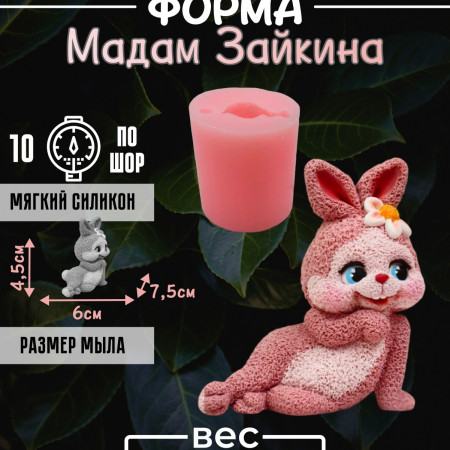 Мадам Зайкина форма силиконовая 3D Мадам Зайкина форма силиконовая 3D