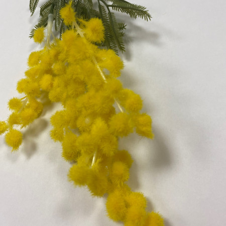Веточка мимозы мини зелень искусственная Веточка мимозы мини зелень искусственная