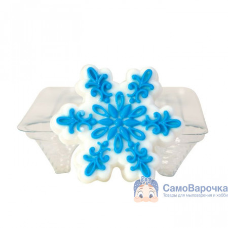 Снежинка ажурная, форма для мыла пластиковая Снежинка ажурная, форма для мыла пластиковая