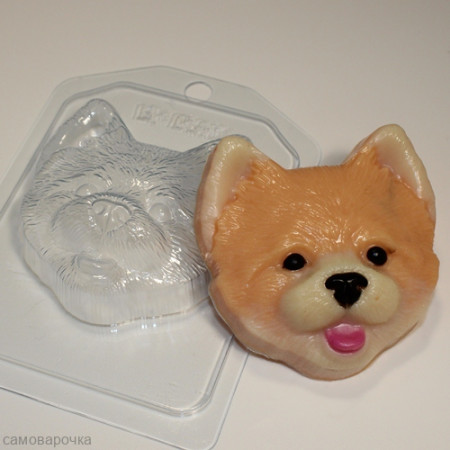 Морда щенка, форма для мыла пластиковая Морда щенка, форма для мыла пластиковая