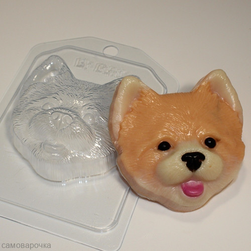 Морда щенка, форма для мыла пластиковая - Для мыла и шоколада