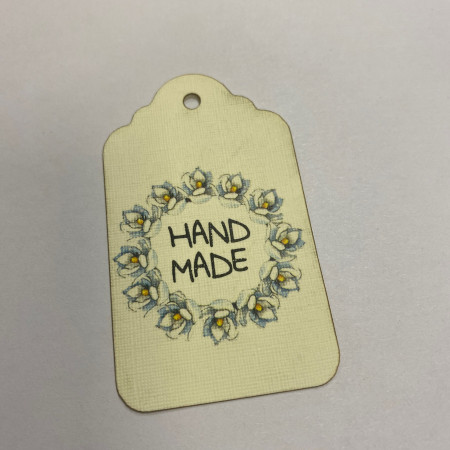 Бирка Hand Made с цветами Бирка Hand Made с цветами