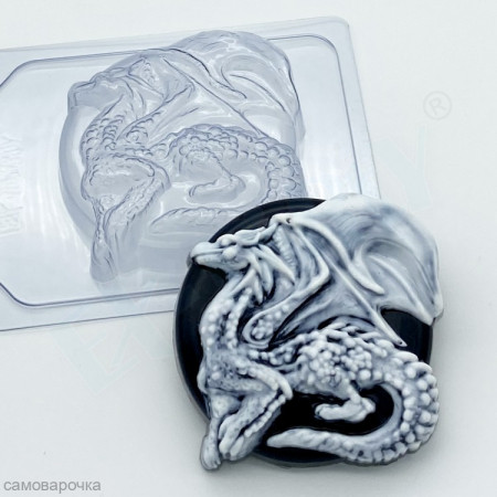 Дракон с крылом боком форма пластиковая Дракон с крылом боком форма пластиковая