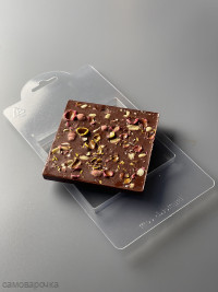 Плитка шоколада гладкий квадрат форма пластиковая