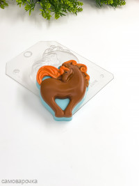 Лошадка-Сердечко форма пластиковая для мыла