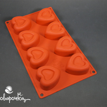Силиконовая форма «Средние сердца» 