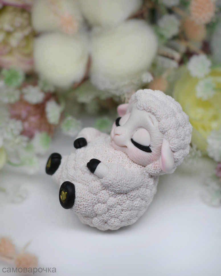 Спящая овечка форма силиконовая 3D - Спящая овечка форма силиконовая 3D -