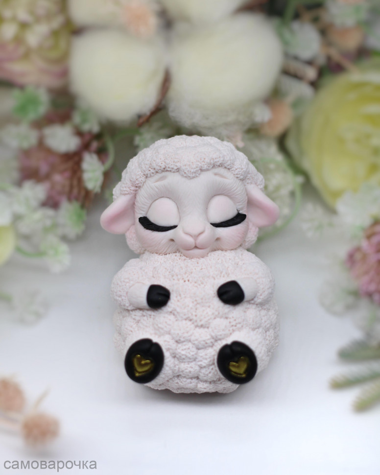 Спящая овечка форма силиконовая 3D - Спящая овечка форма силиконовая 3D -