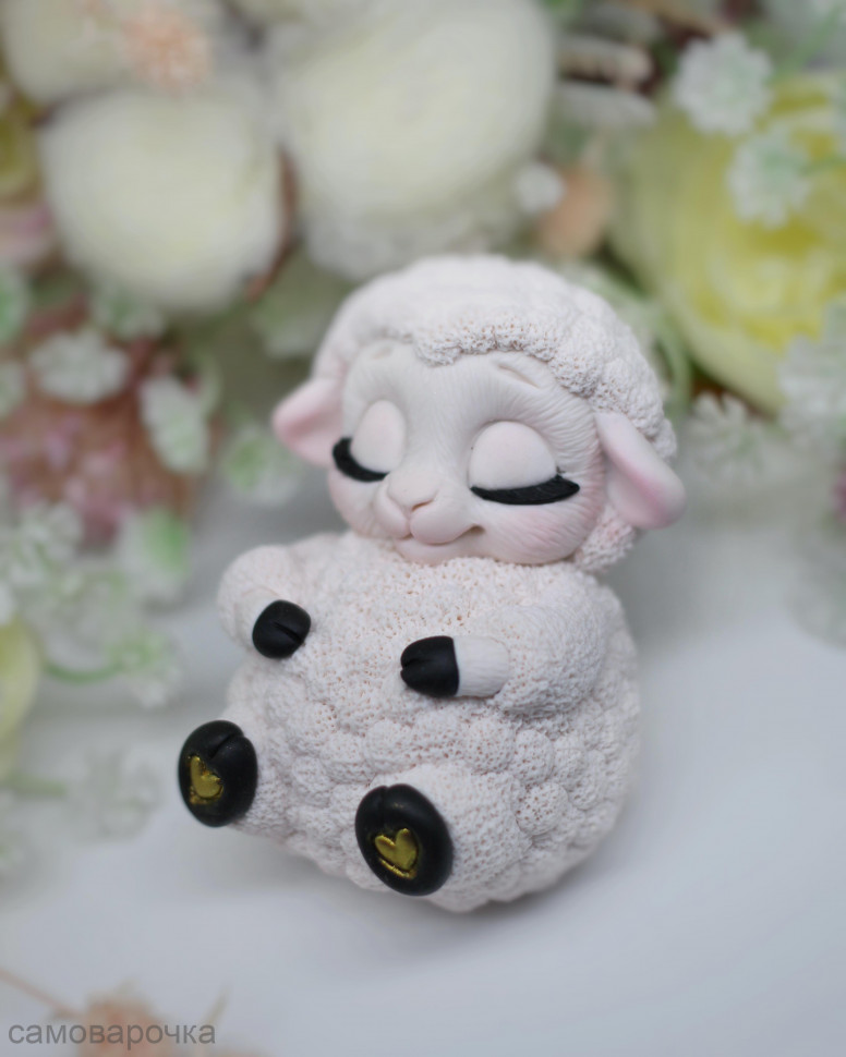 Спящая овечка форма силиконовая 3D - Спящая овечка форма силиконовая 3D -