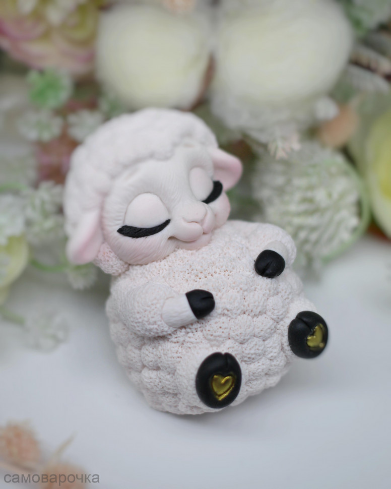 Спящая овечка форма силиконовая 3D - Спящая овечка форма силиконовая 3D -