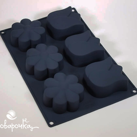  Тюльпан + Ромашка Силиконовая форма