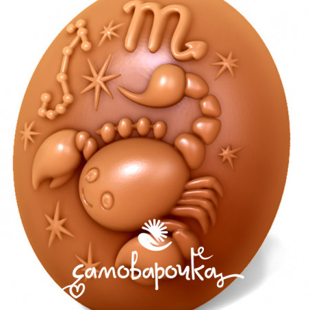 Знаки зодиака "Скорпион", форма для мыла пластиковая