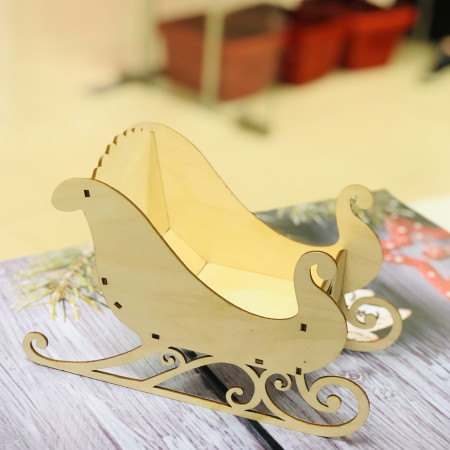 Кашпо Сани Новогодние