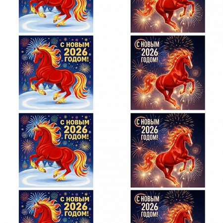 С новым 2026 годом! подборка №175 водорастворимая бумага с картинкой 