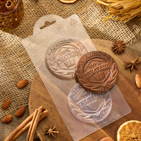 100% Лучший учитель медаль форма пластиковая