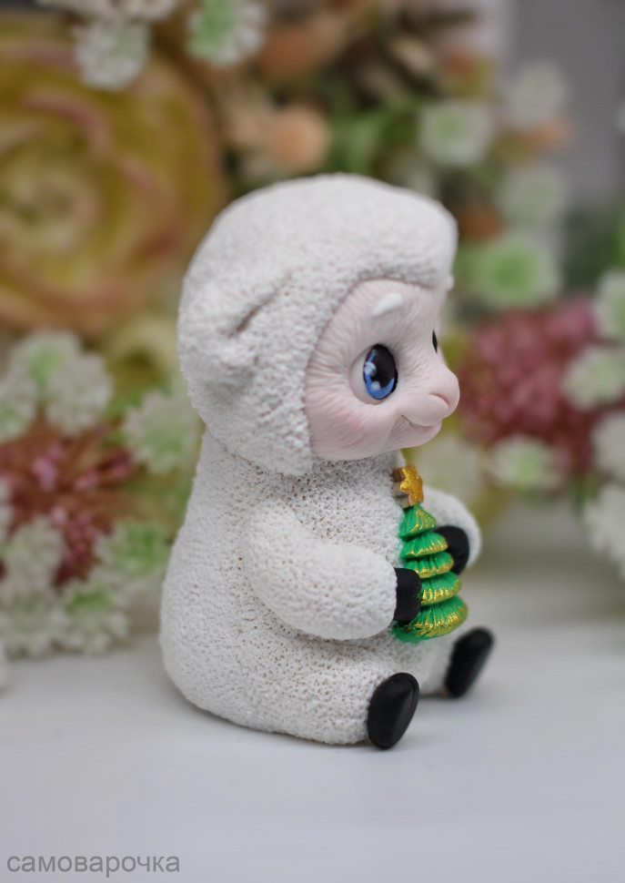 Овечка с елочкой форма силиконовая 3D - Овечка с елочкой форма силиконовая 3D -