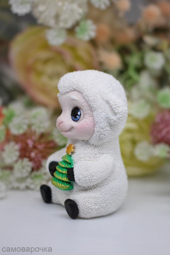 Овечка с елочкой форма силиконовая 3D - Овечка с елочкой форма силиконовая 3D -