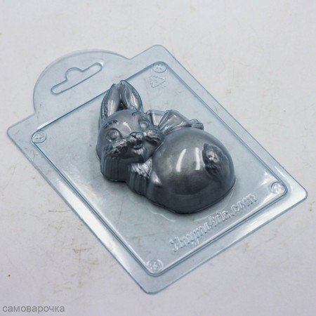 Зайчик с бантиком форма пластиковая