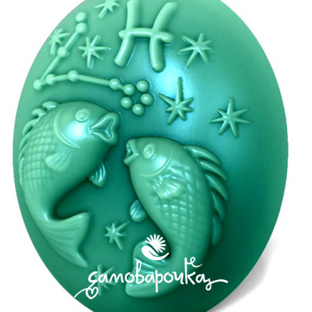 Знаки зодиака "Рыбы", форма для мыла пластиковая